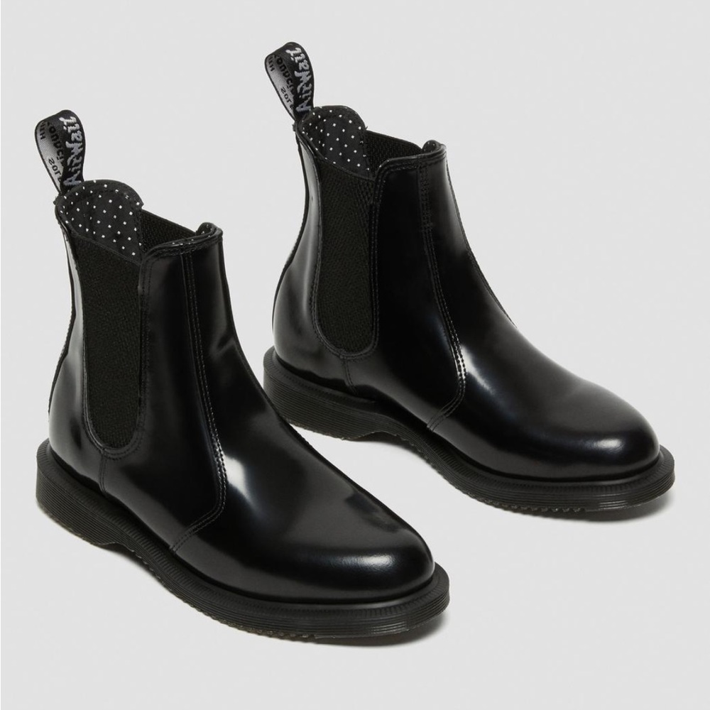 Black Flora Dr. Martens Chelsea boot